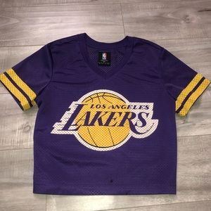 Women’s Lakers jersey crop top